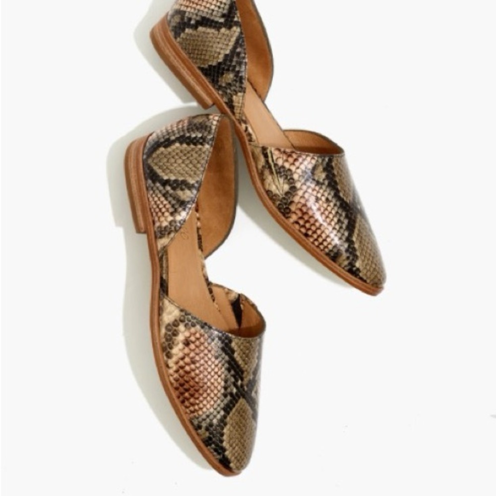 Marisa d'Orsay Flat in Snake Embossed Leather